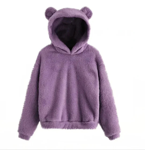 Hooded Sweatshirt - Bunny Ear Hood And Soft Warm Coverage