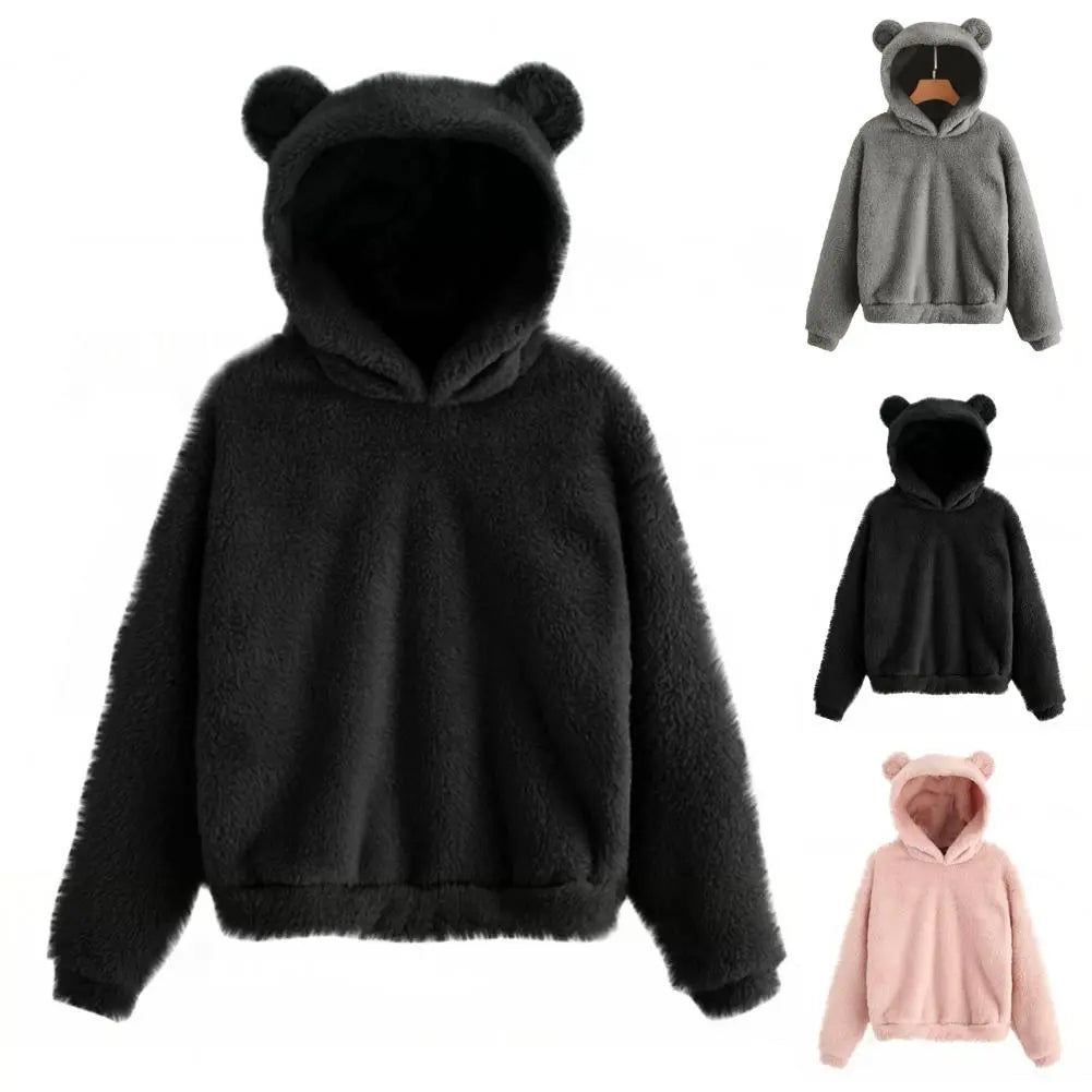 Hooded Sweatshirt - Bunny Ear Hood And Soft Warm Coverage