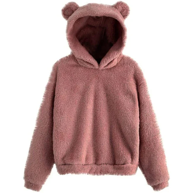 Hooded Sweatshirt - Bunny Ear Hood And Soft Warm Coverage