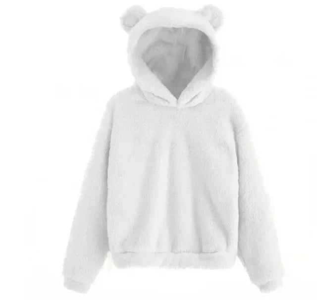 Hooded Sweatshirt - Bunny Ear Hood And Soft Warm Coverage