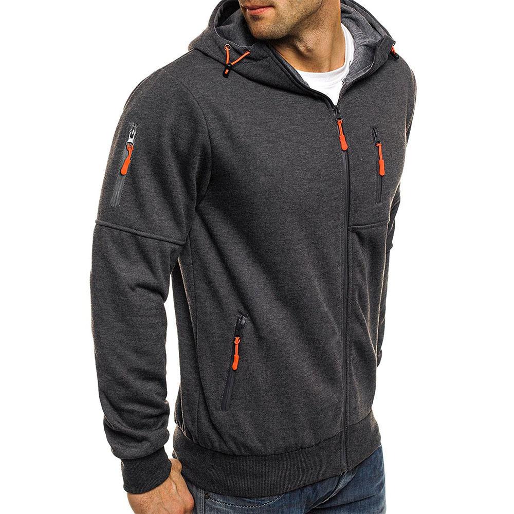 Hooded Zip Jacket - Polyester Blend Hood & Warm Coverage