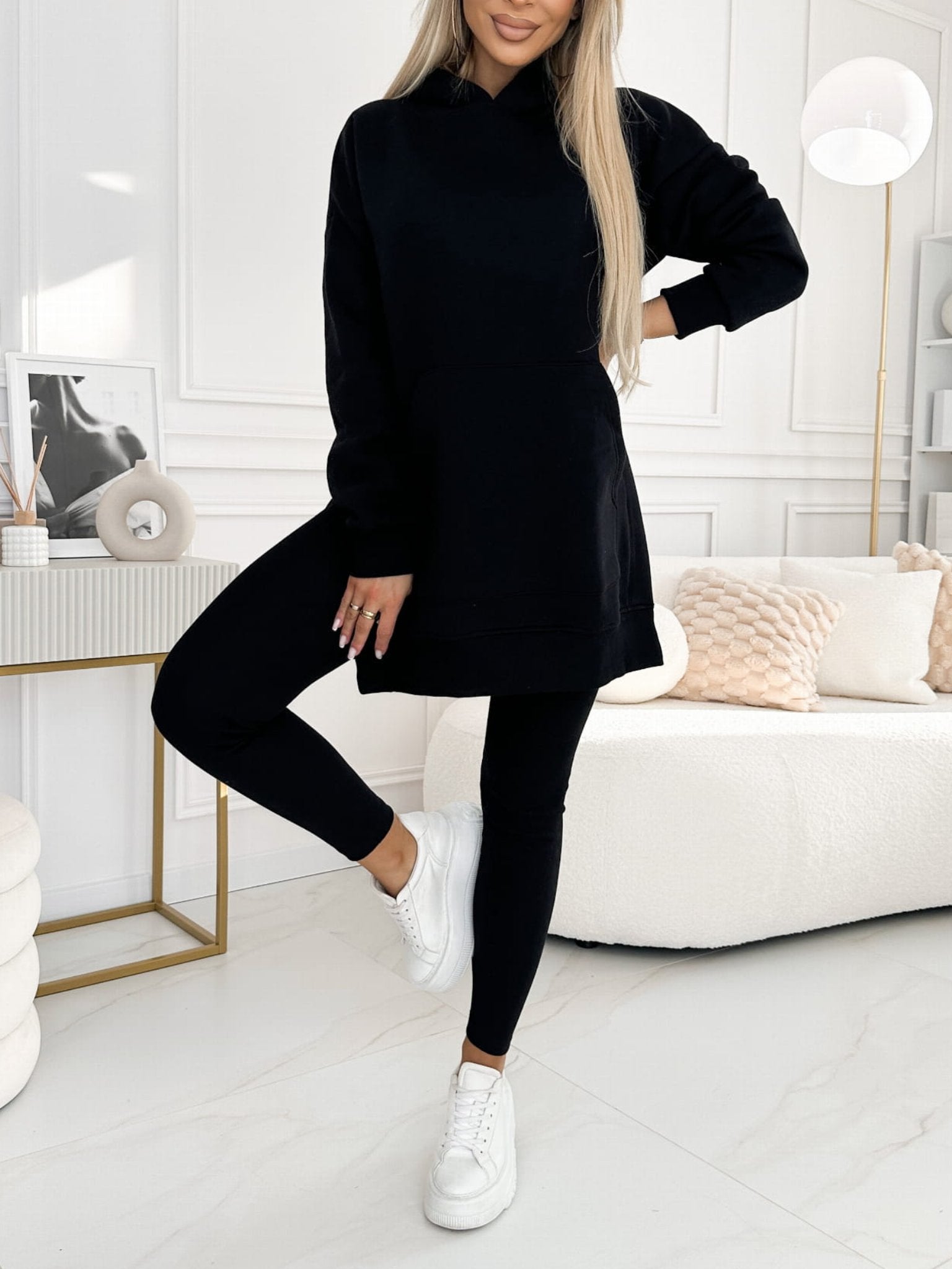 Hoodie And Leggings Set – Polyester Blend & Flexible Fit