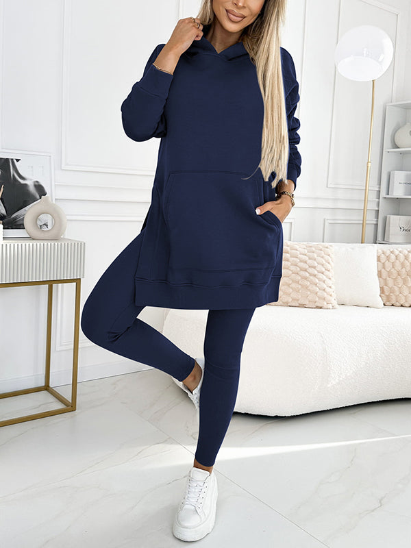 Hoodie And Leggings Set – Polyester Blend & Flexible Fit