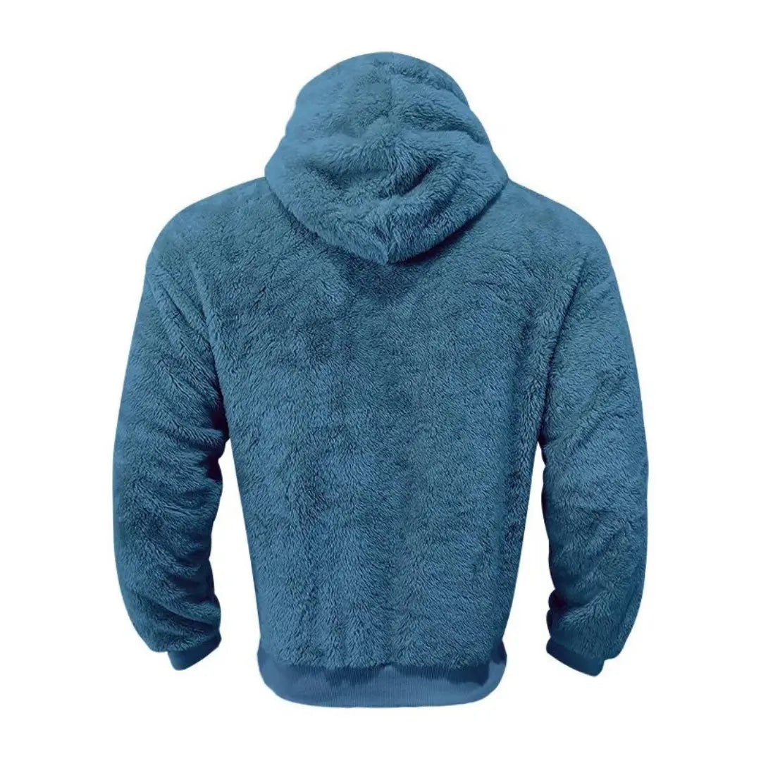 Hoodie - Fleece Blend With Attached Hood And Warm Pocket