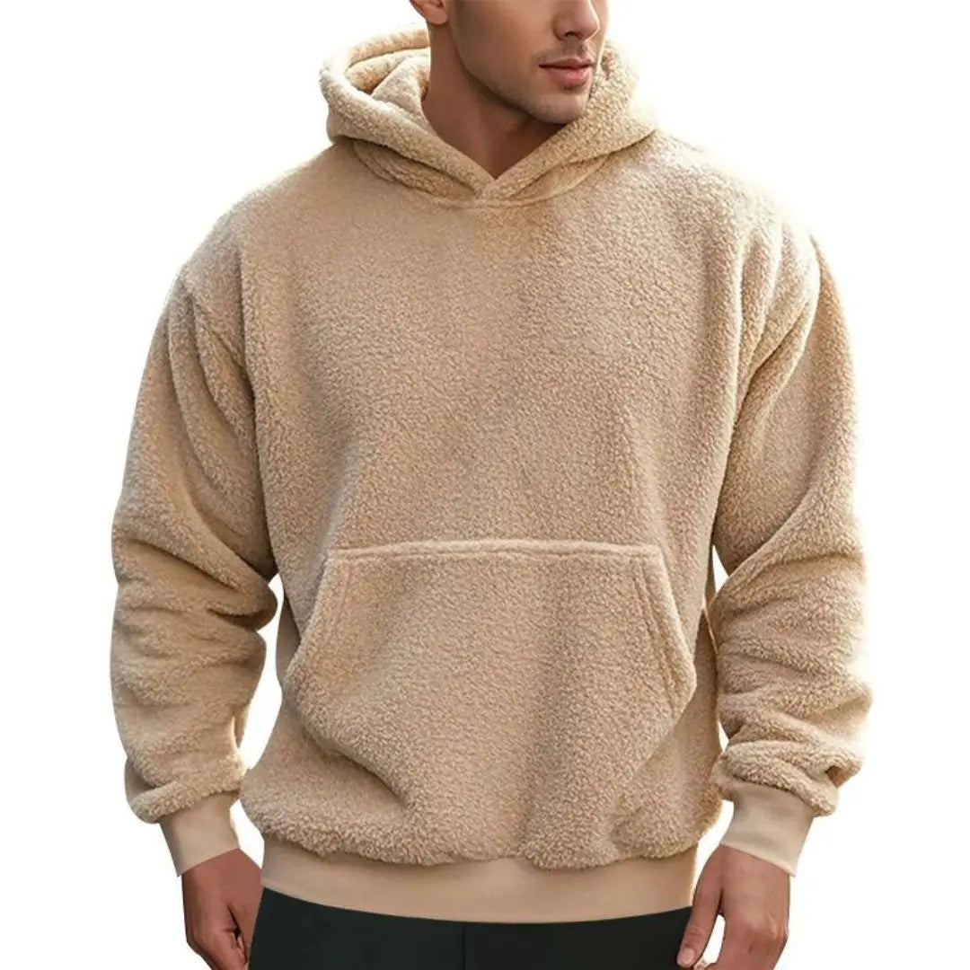 Hoodie - Fleece Blend With Attached Hood And Warm Pocket