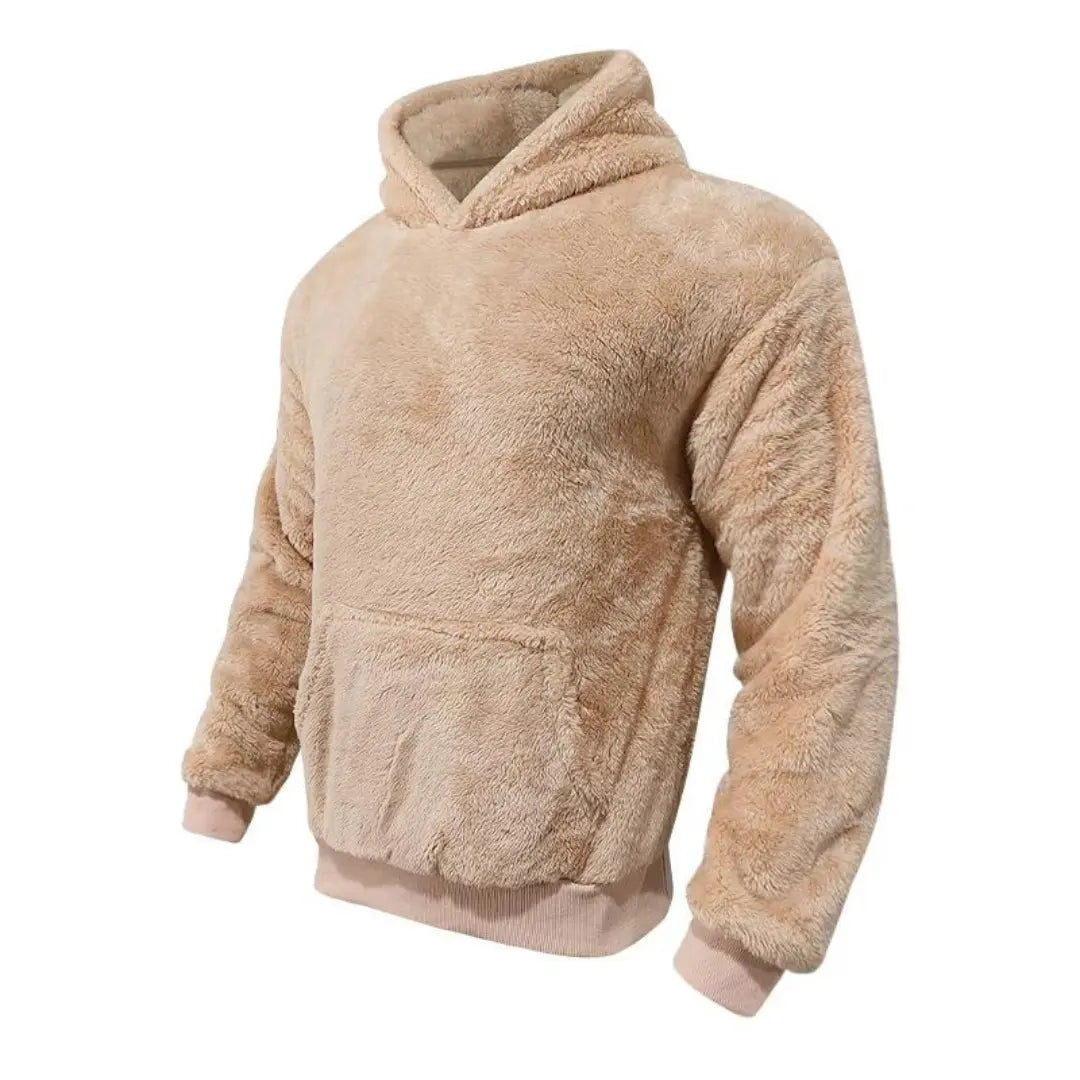 Hoodie - Fleece Blend With Attached Hood And Warm Pocket