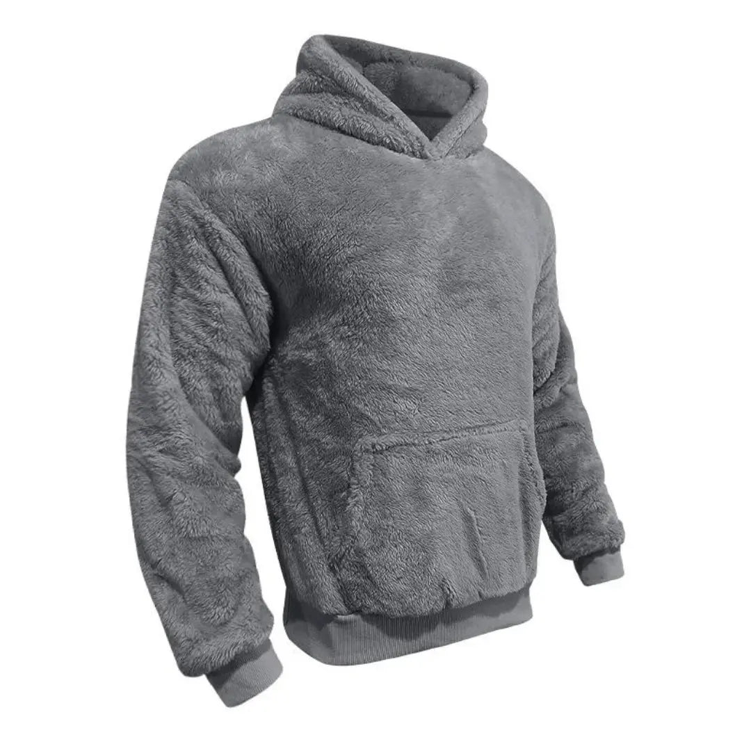 Hoodie - Fleece Blend With Attached Hood And Warm Pocket