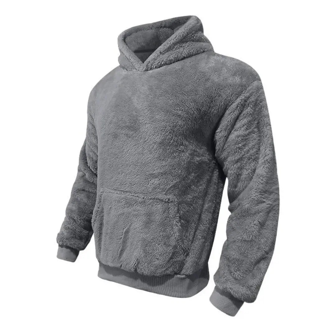Hoodie - Fleece Blend With Attached Hood And Warm Pocket