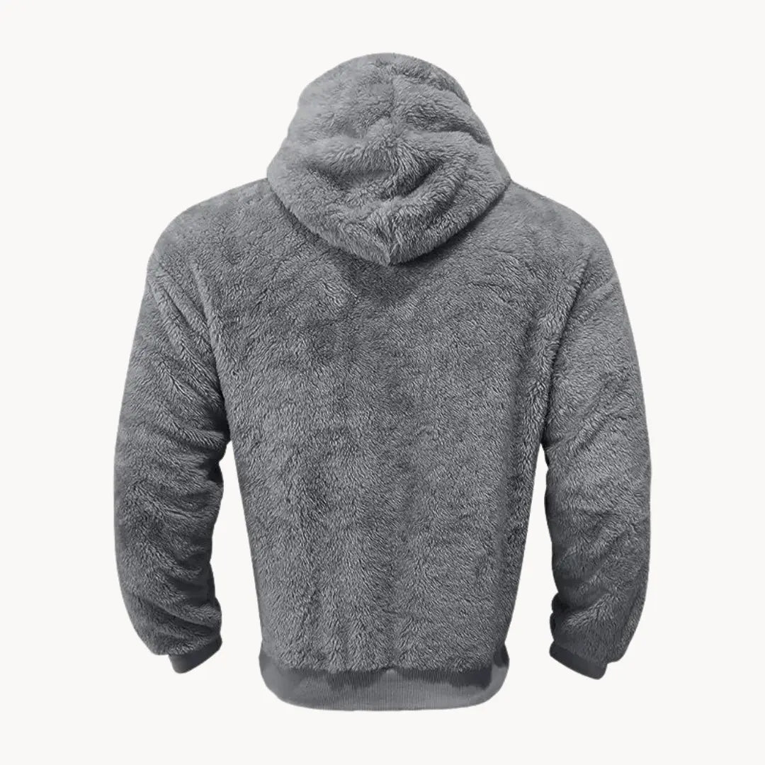 Hoodie - Fleece Blend With Attached Hood And Warm Pocket