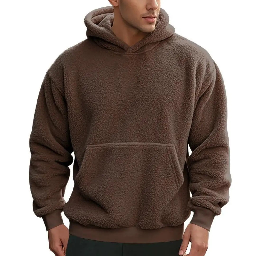 Hoodie - Fleece Blend With Attached Hood And Warm Pocket