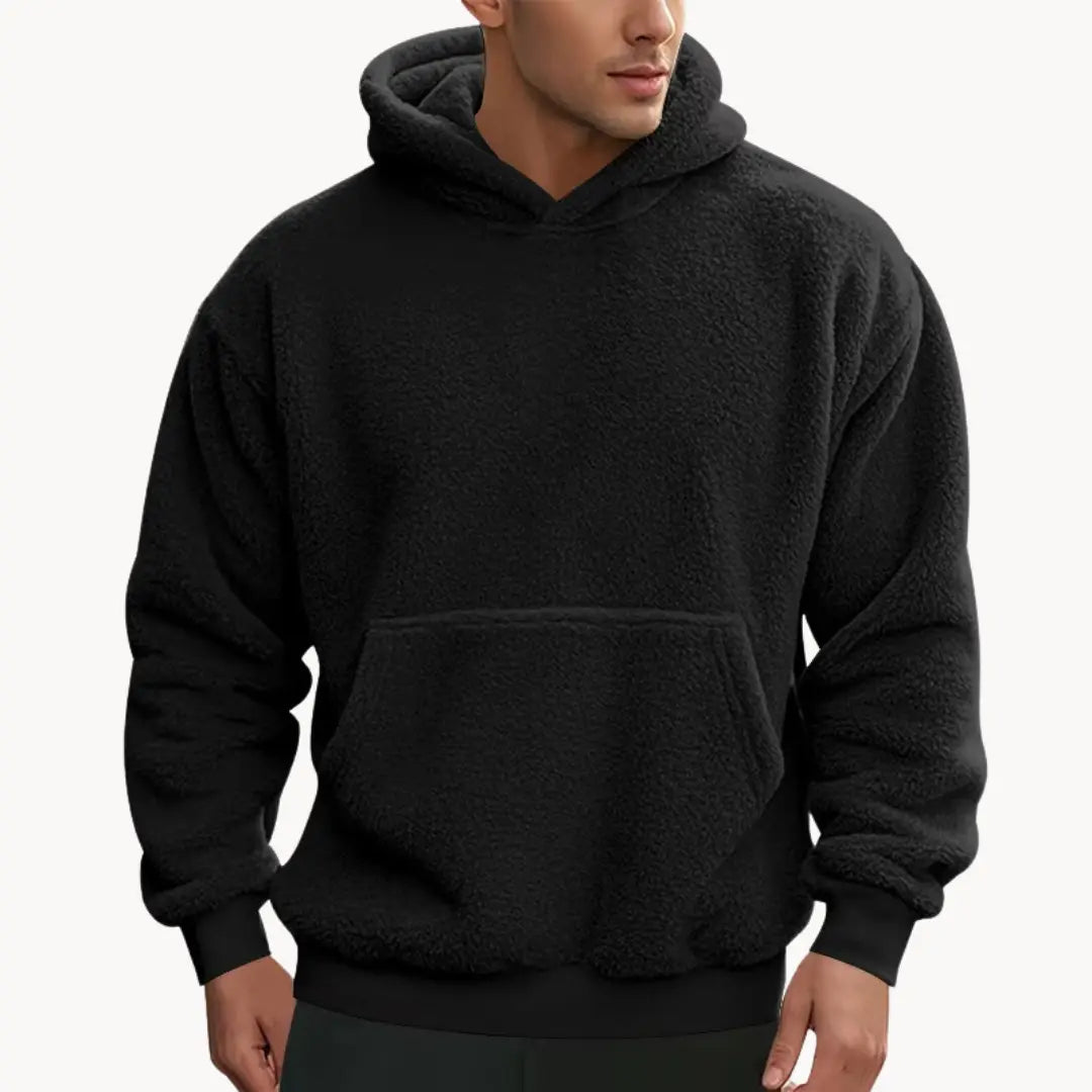 Hoodie - Fleece Blend With Attached Hood And Warm Pocket