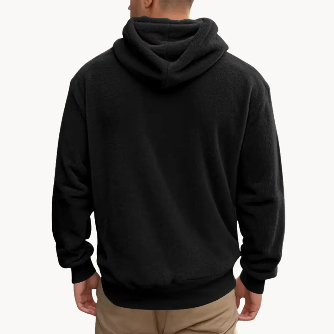 Hoodie - Fleece Blend With Attached Hood And Warm Pocket