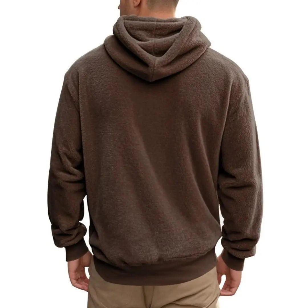 Hoodie - Fleece Blend With Attached Hood And Warm Pocket