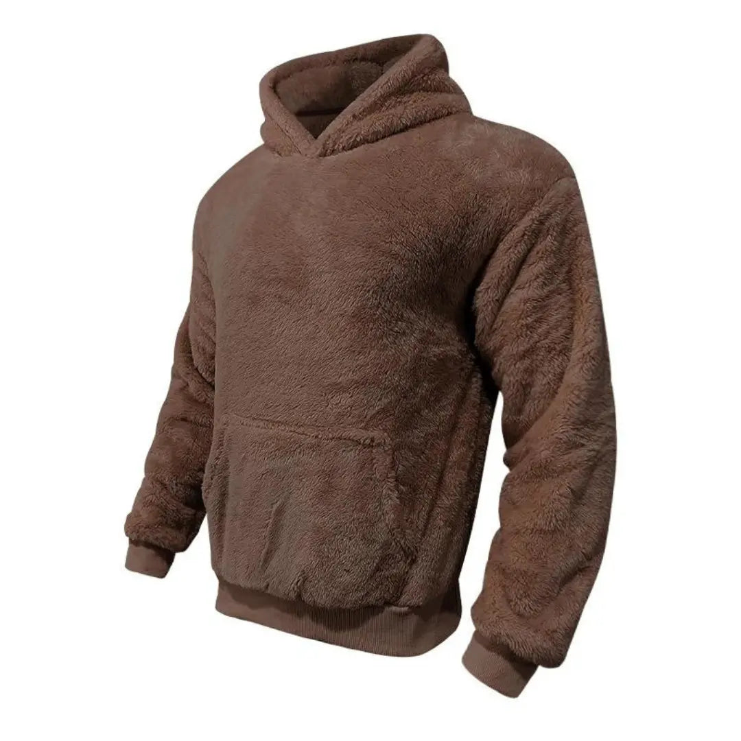 Hoodie - Fleece Blend With Attached Hood And Warm Pocket