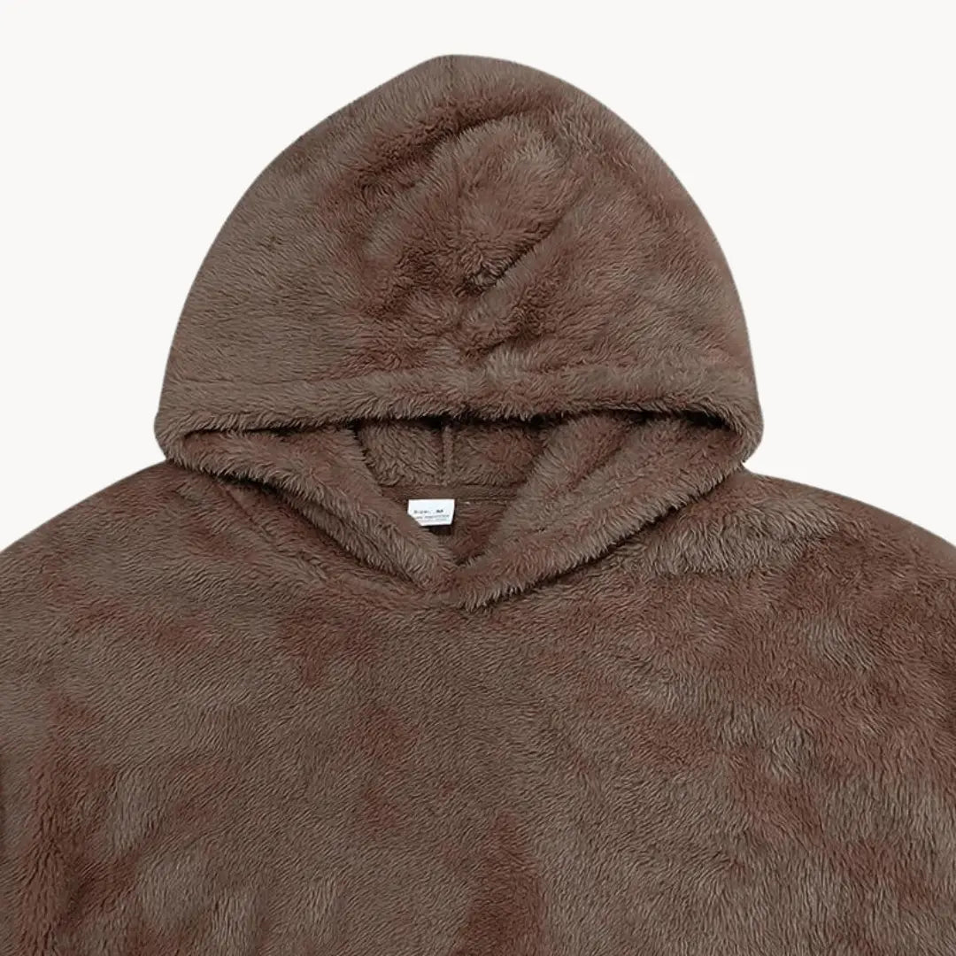 Hoodie - Fleece Blend With Attached Hood And Warm Pocket