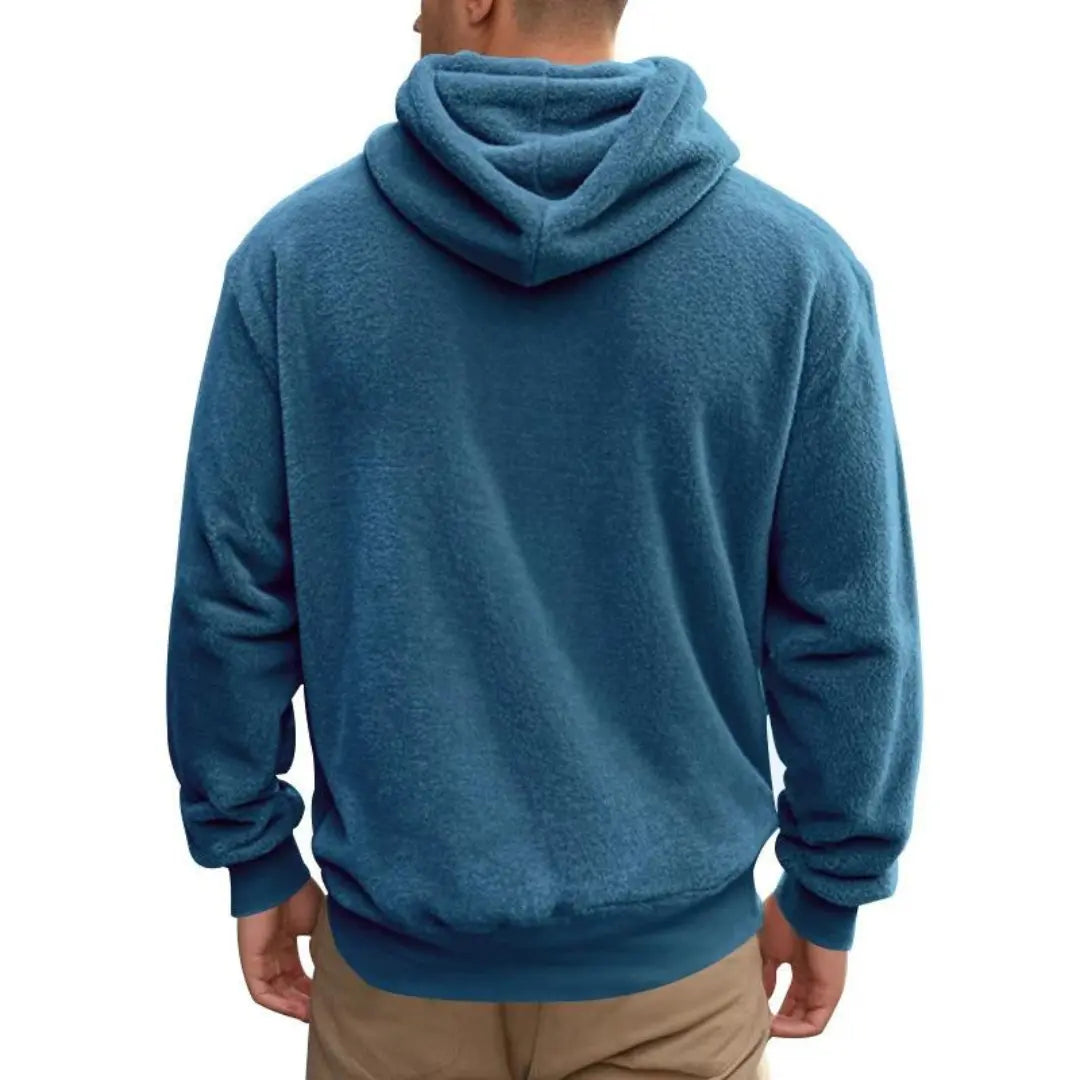 Hoodie - Fleece Blend With Attached Hood And Warm Pocket