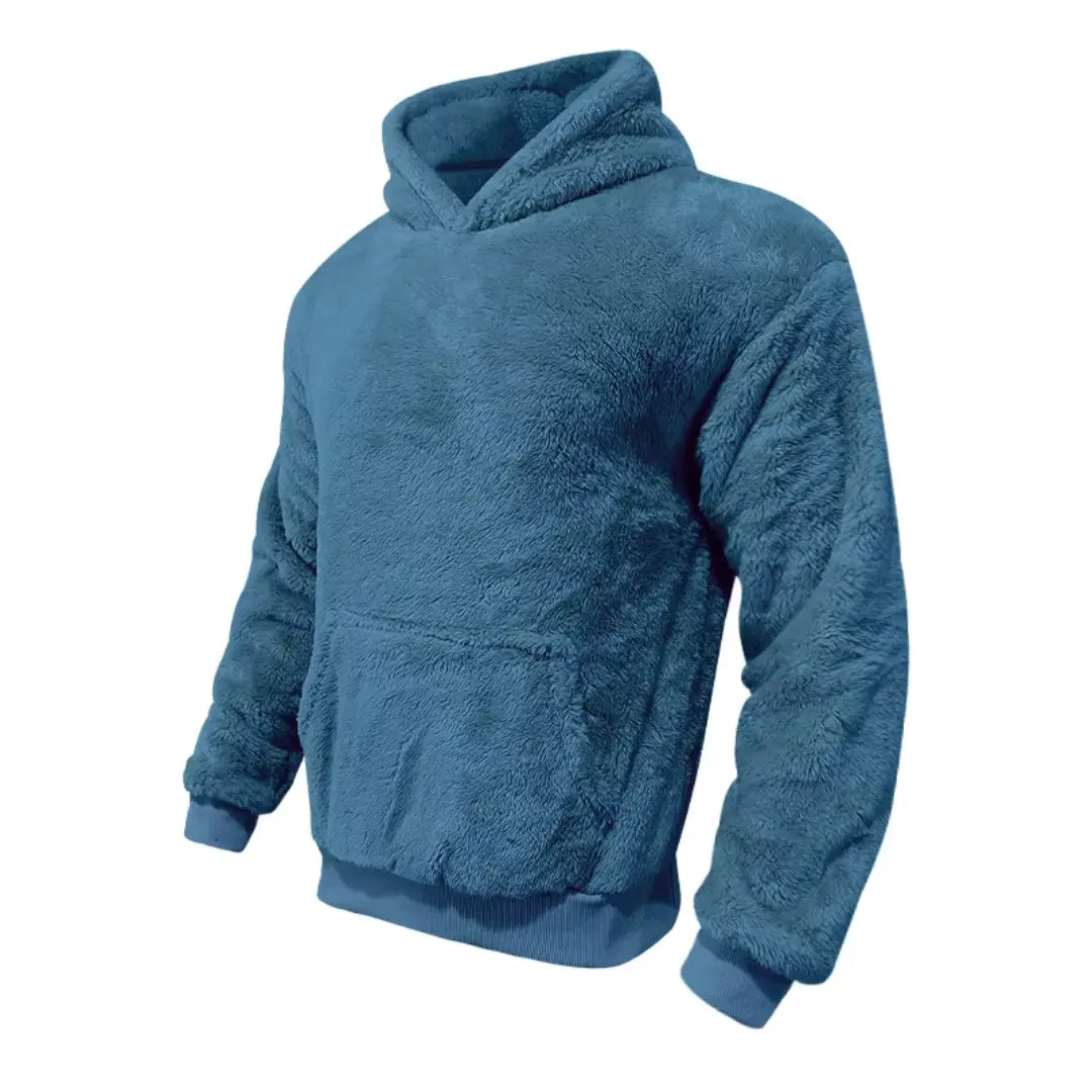 Hoodie - Fleece Blend With Attached Hood And Warm Pocket