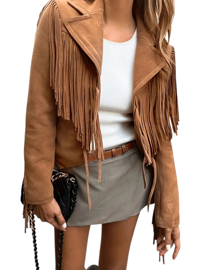 Women's Suede Fringed Jacket 1