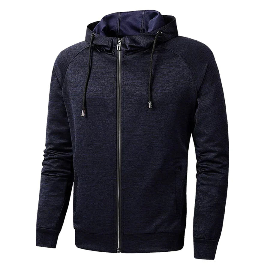 Jacket - Attached Hood And Zip Front For Wind Protection