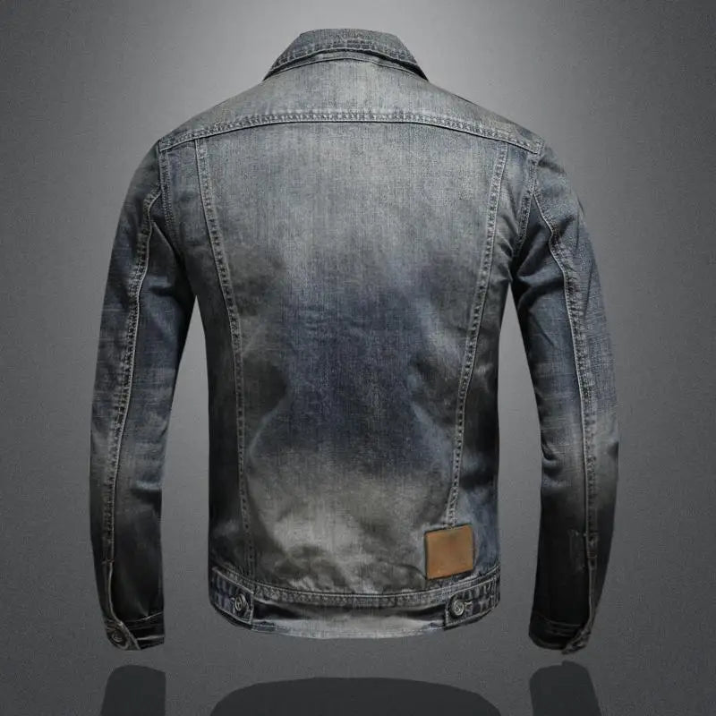 Jacket - Denim Blend Retro Cut And Structured Outer Layer