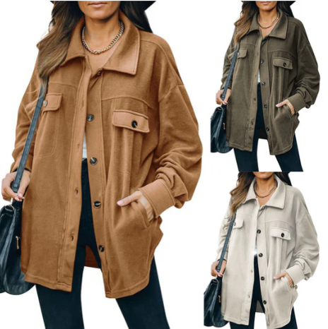 Jacket – Fleece Blend Button Placket & Light Insulation