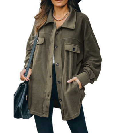 Jacket – Fleece Blend Button Placket & Light Insulation