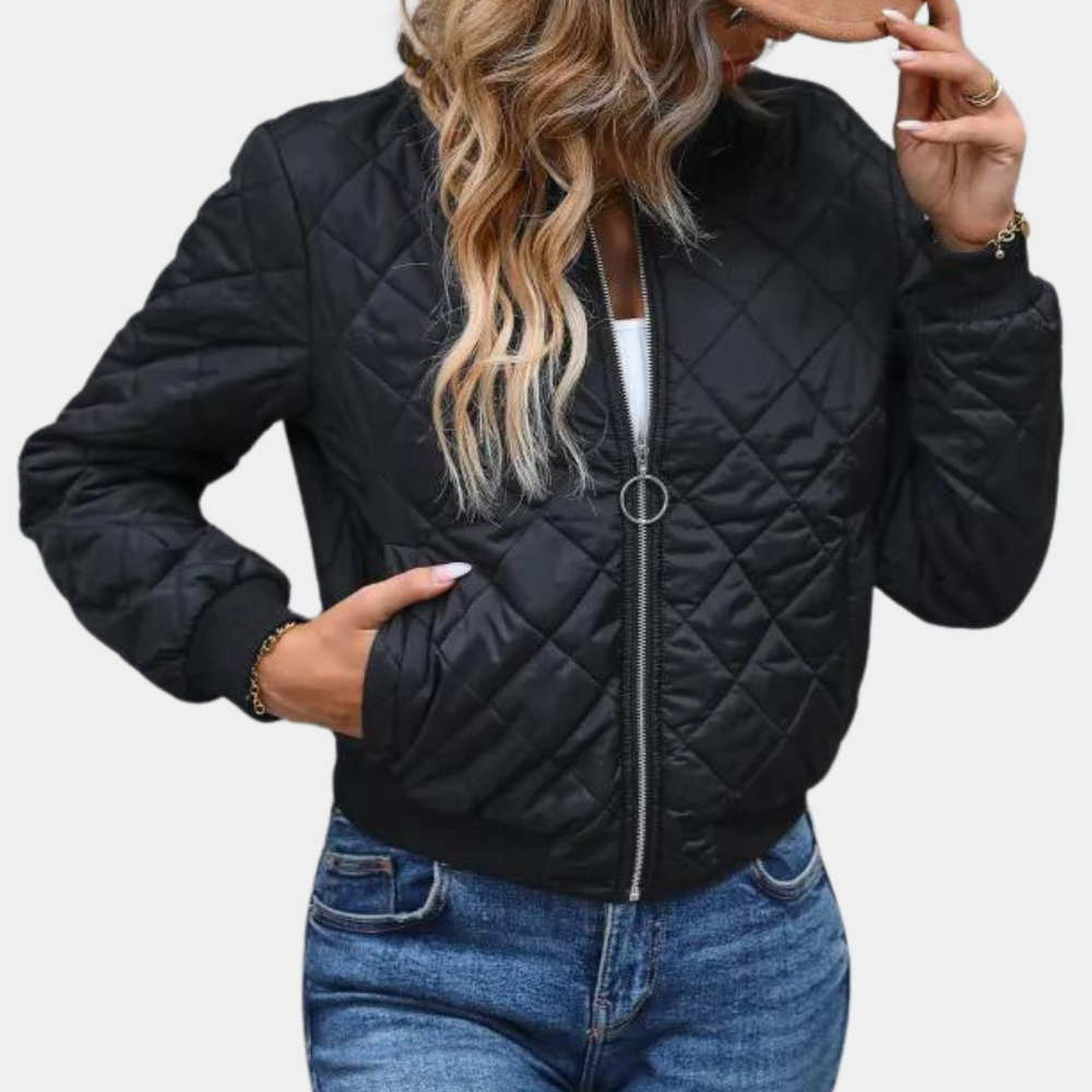 Jacket – Polyester Blend Bomber Shape & Easy Front Zipper