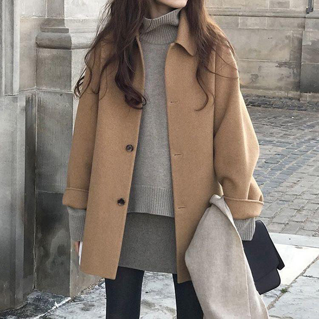 Jacket - Polyester Blend Long Cut & Easy Layering Comfort