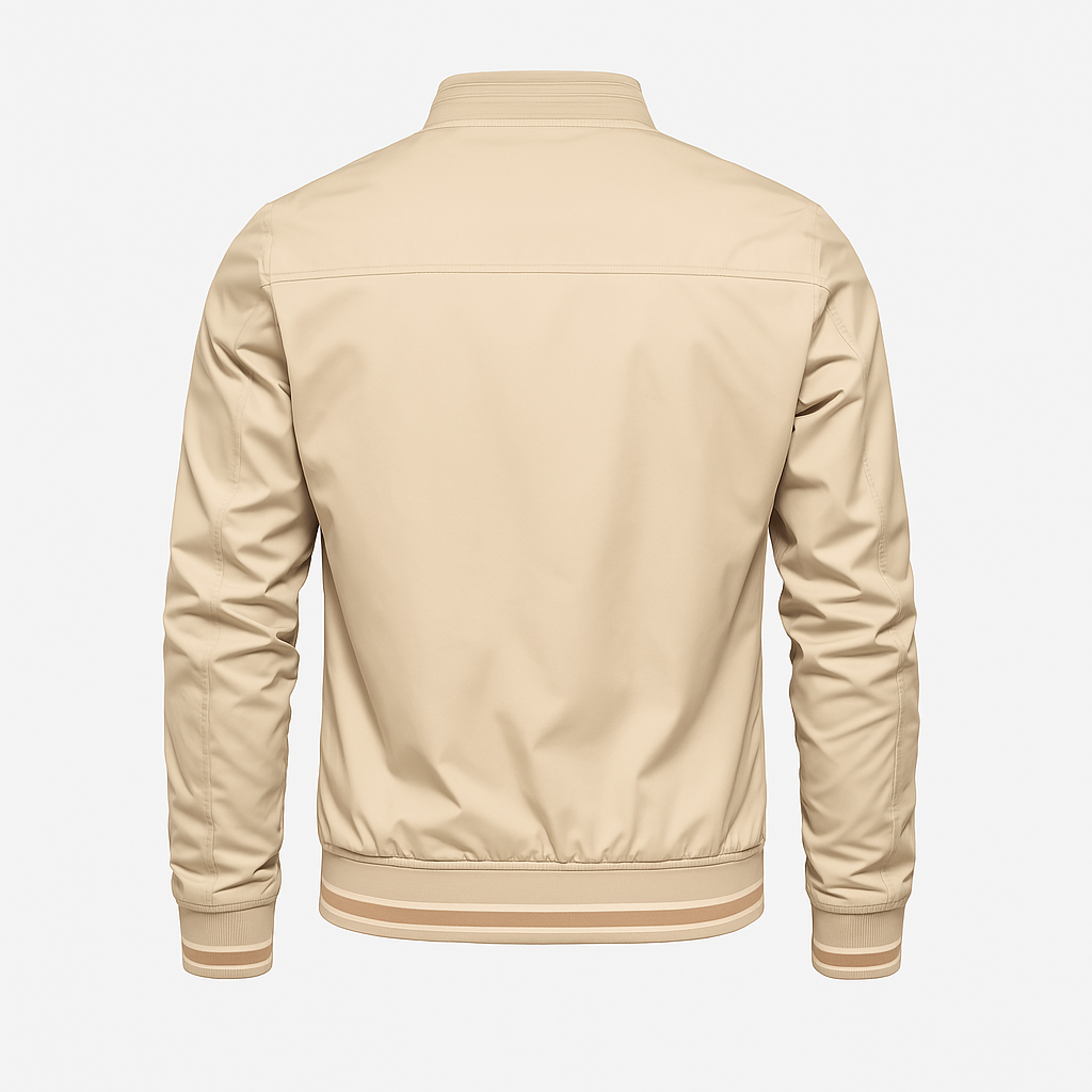 Jacket - Polyester Blend Ribbed Collar & Easy Layering