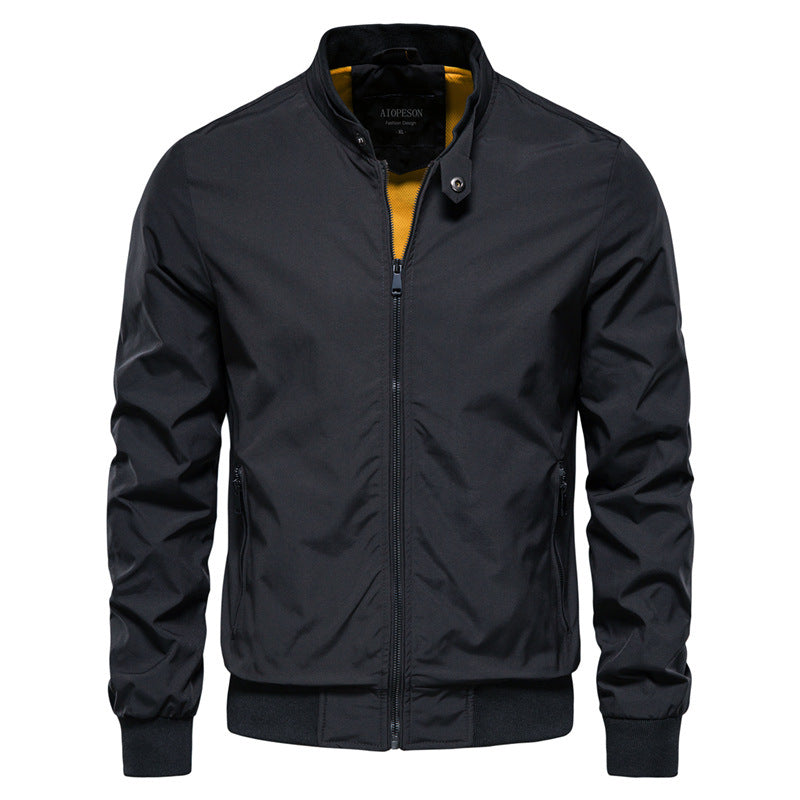 Jacket - Polyester Blend Shell, Shaped Hem And Wind Block