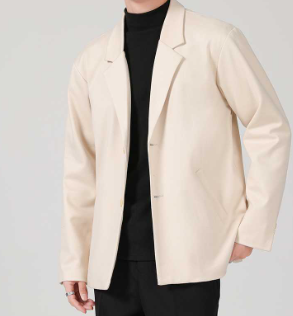Jacket - Polyester Blend Structured Collar & Easy Motion