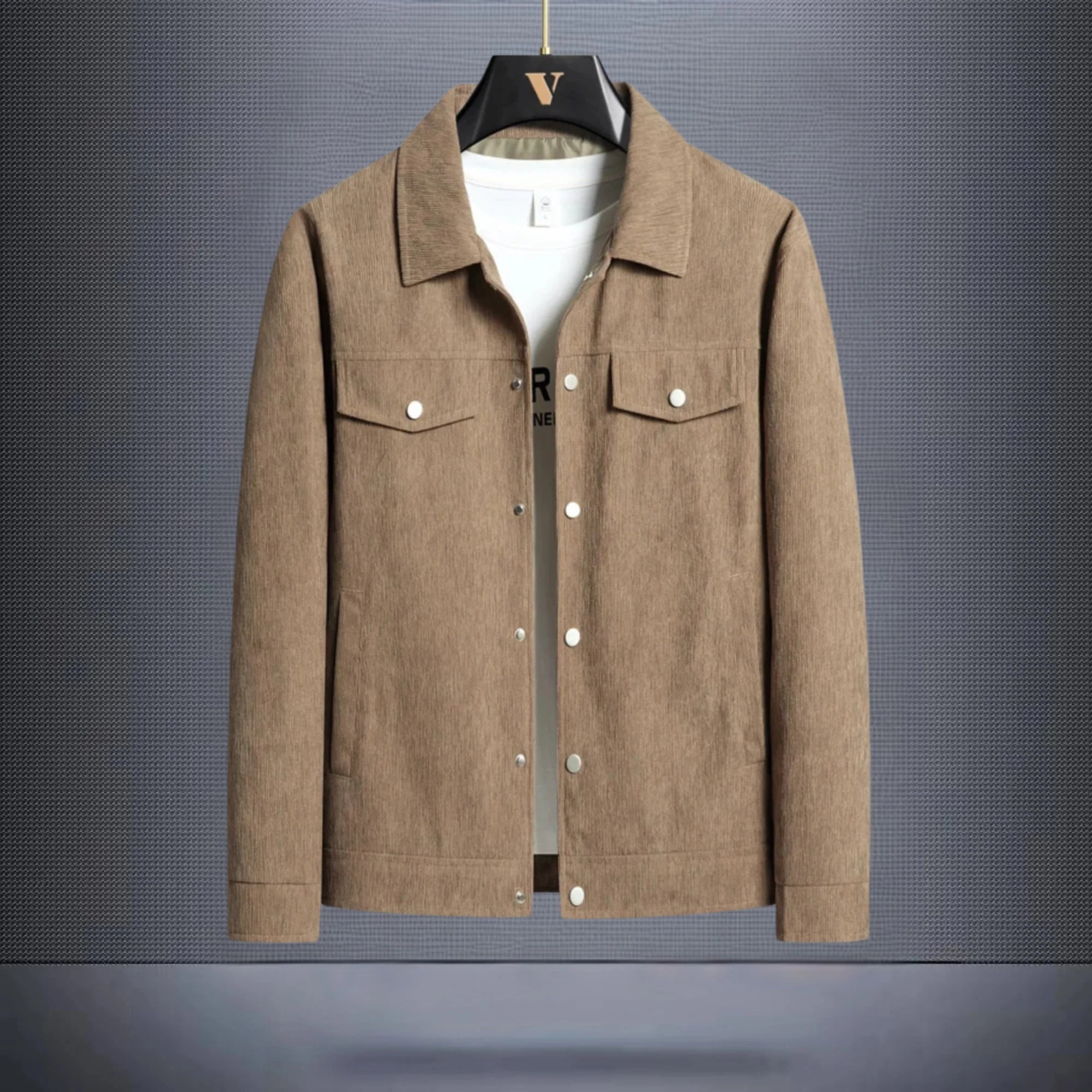 Jacket – Ribbed Texture & Straight Cut For Easy Movement