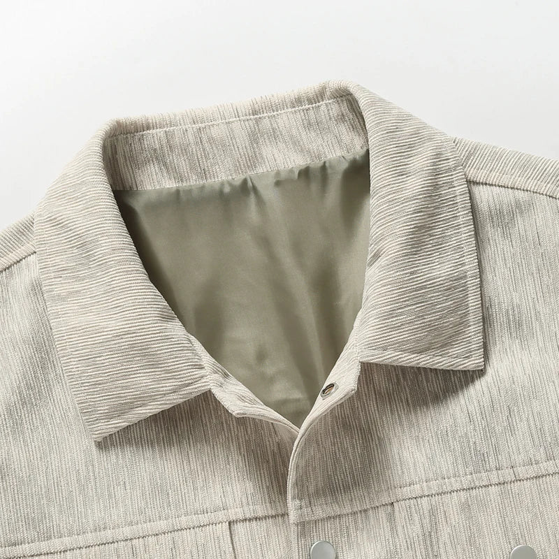 Jacket – Ribbed Texture & Straight Cut For Easy Movement