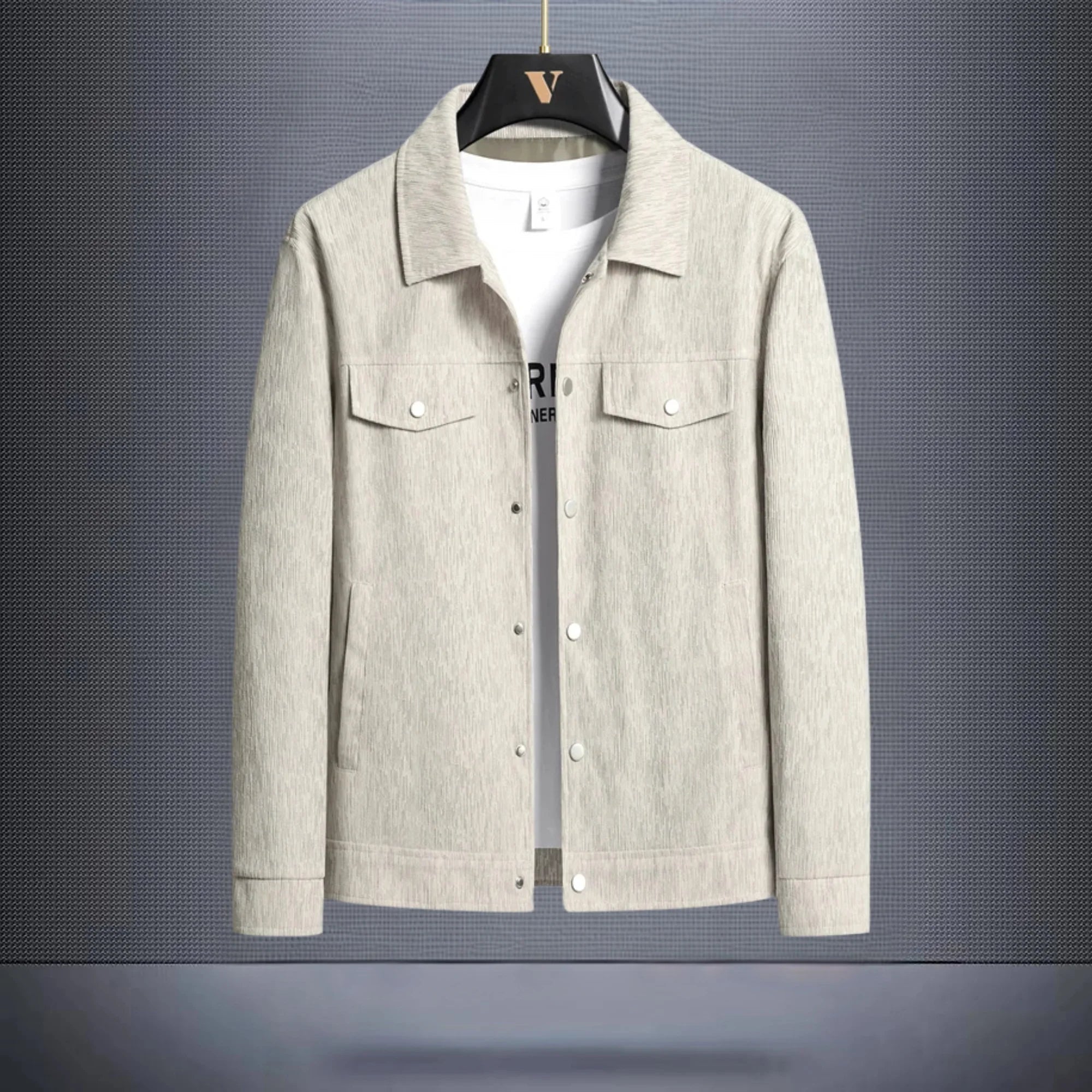 Jacket – Ribbed Texture & Straight Cut For Easy Movement