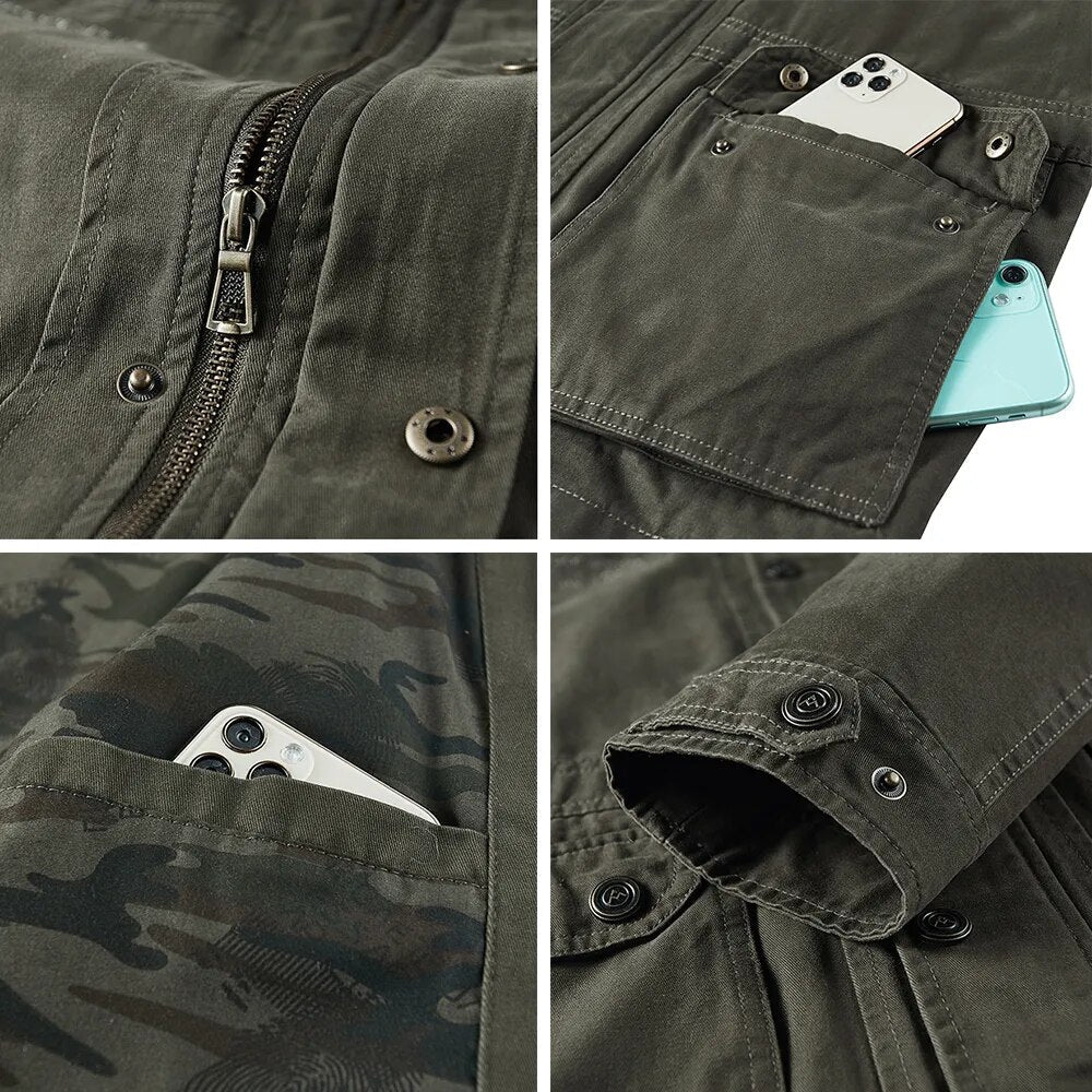 Jacket - Stand Collar Multi Pocket Layout And Durable Build