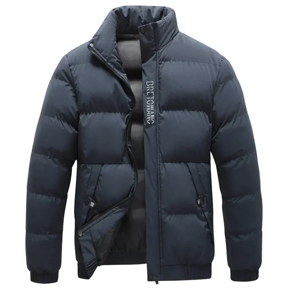 Jacket - Stand Collar & Wind Resistant Polyester Blend
