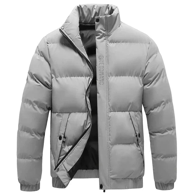 Jacket - Stand Collar & Wind Resistant Polyester Blend