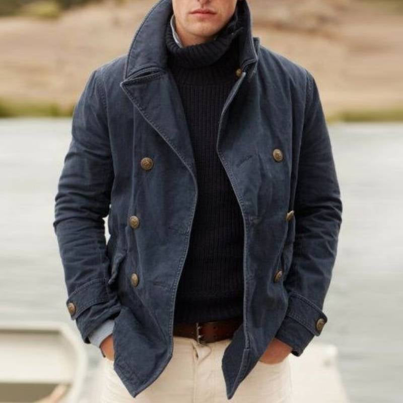 Jacket - Stand Up Collar & Button Front Retains Warmth