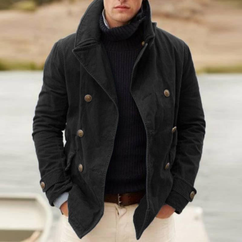Jacket - Stand Up Collar & Button Front Retains Warmth