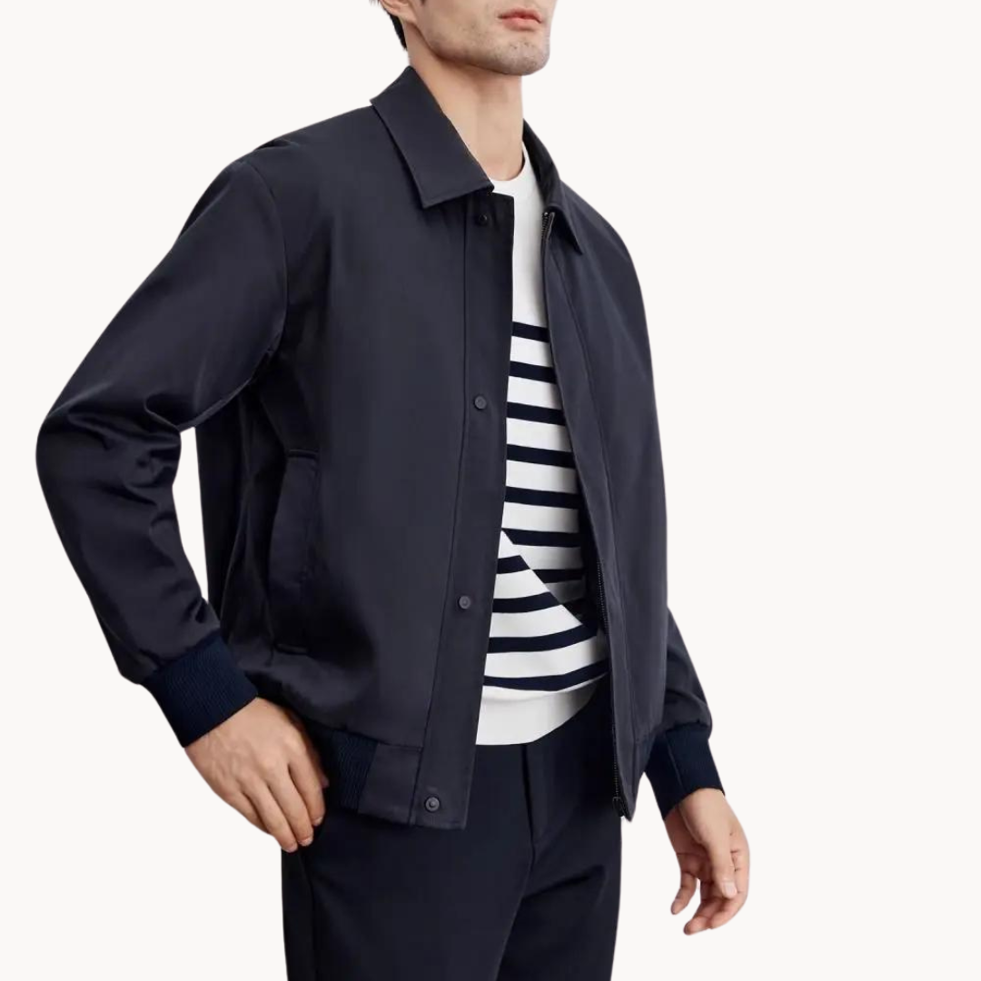 Jacket - Tailored Canvas Blend And Structured Layering