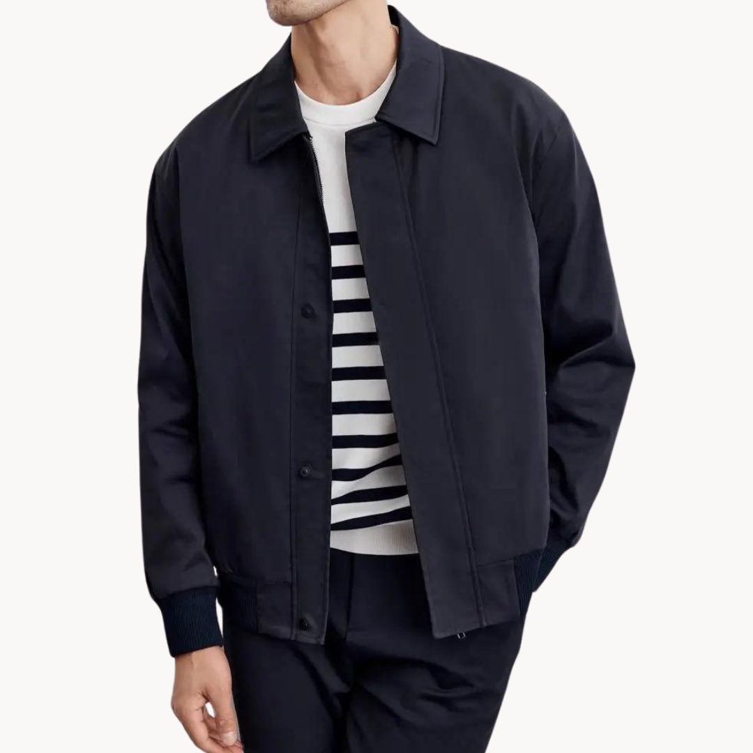 Jacket - Tailored Canvas Blend And Structured Layering