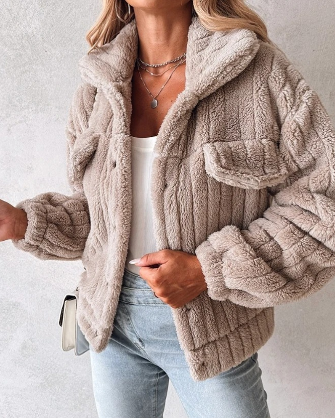 Jacket – Teddy Blend Layered Front & Light Insulation