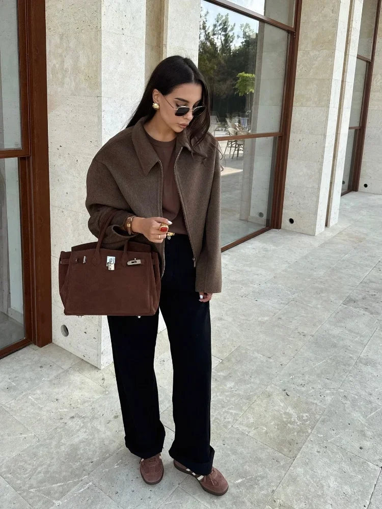Jacket - Warm Blend Long Sleeves & Zip Front Easy On