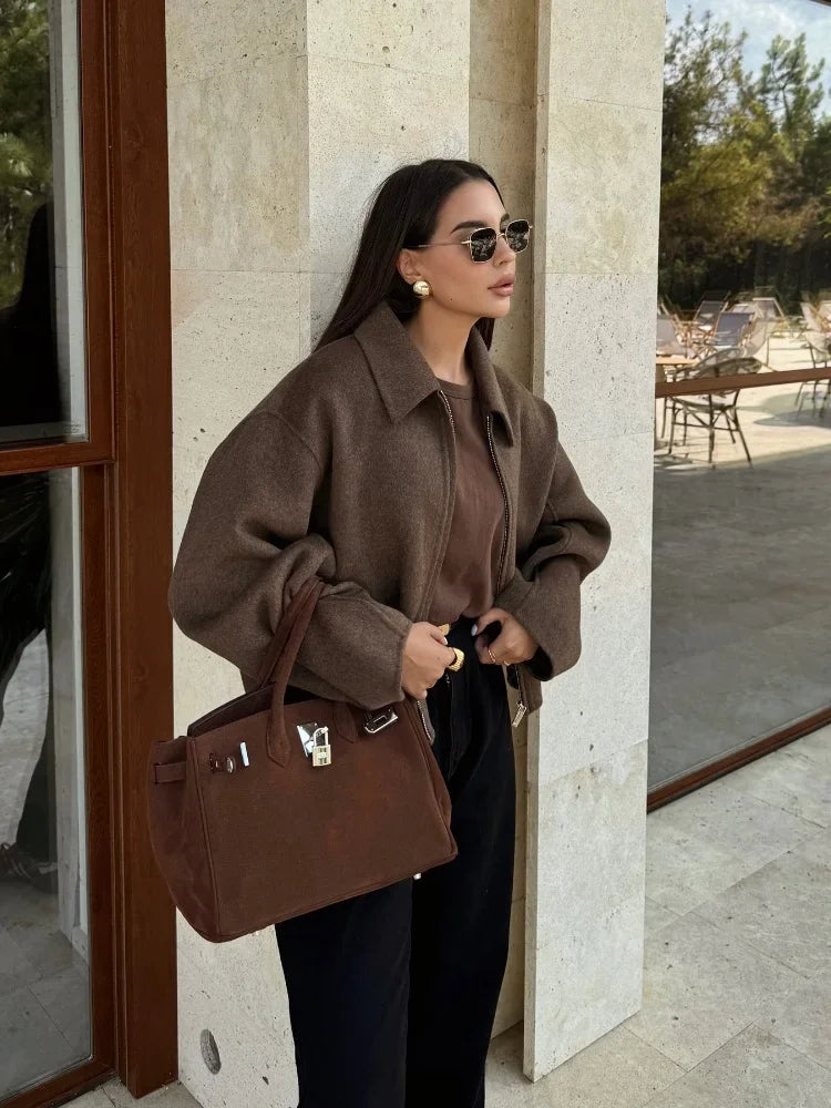Jacket - Warm Blend Long Sleeves & Zip Front Easy On