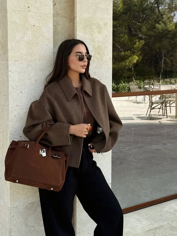Jacket - Warm Blend Long Sleeves & Zip Front Easy On