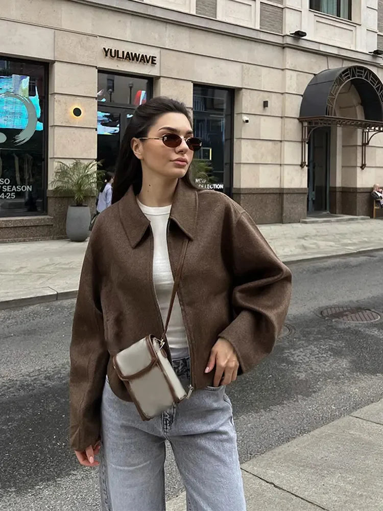 Jacket - Warm Blend Long Sleeves & Zip Front Easy On