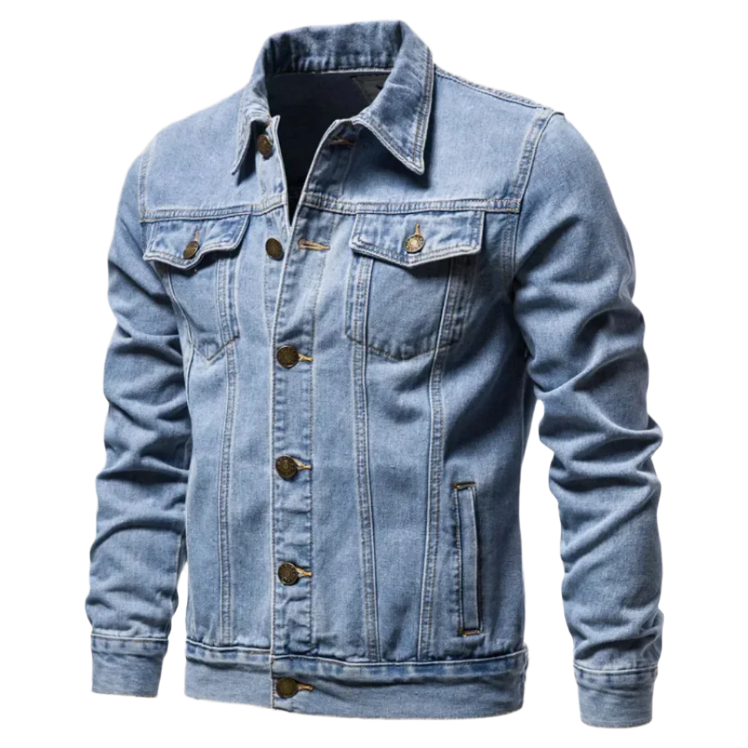 Jacket - Washed Denim Blend & Structured Shape For Movement