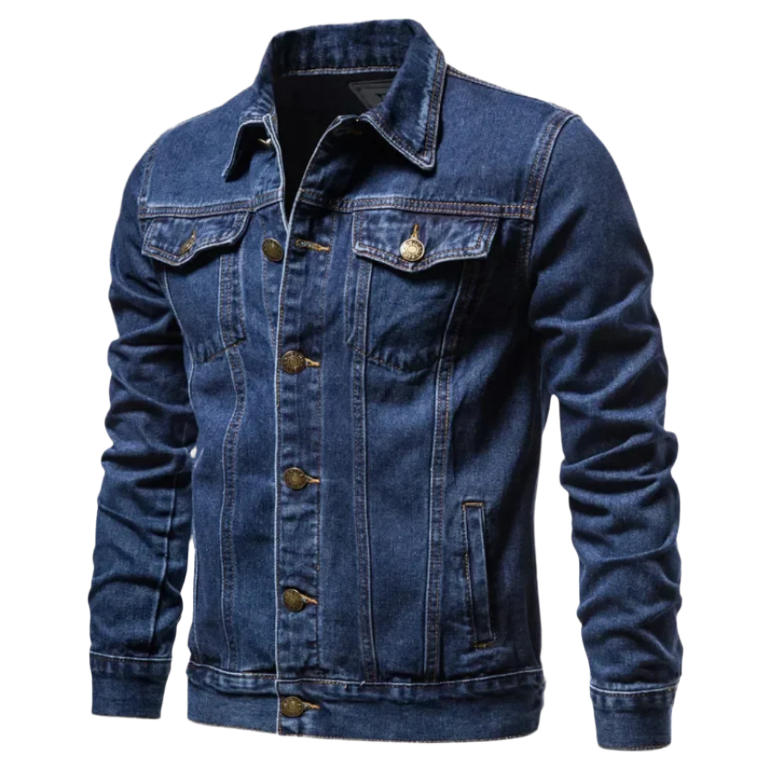 Jacket - Washed Denim Blend & Structured Shape For Movement