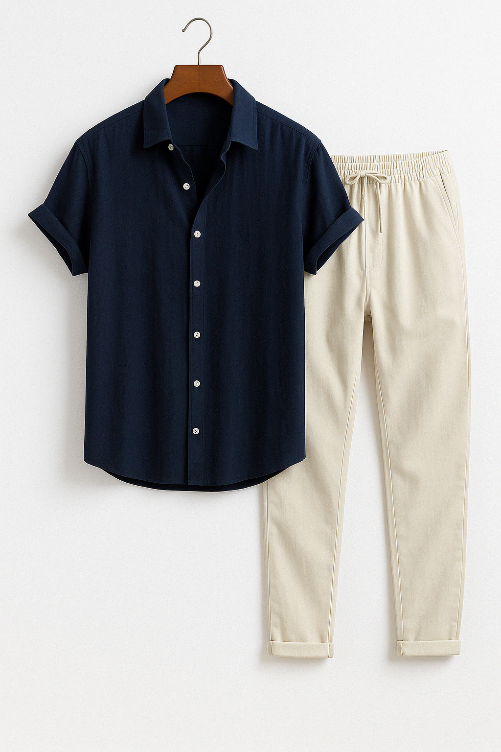 Men's Cotton Shirt and Pants Set