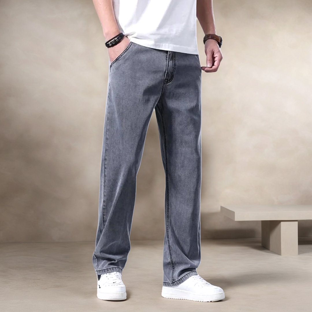 Jeans - Denim Blend Straight Leg And Smooth Movement